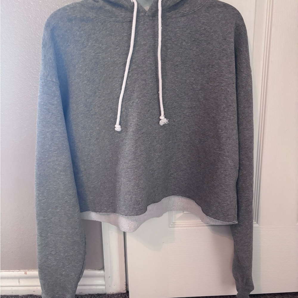 Wild Fable Gray Cropped Hoodie